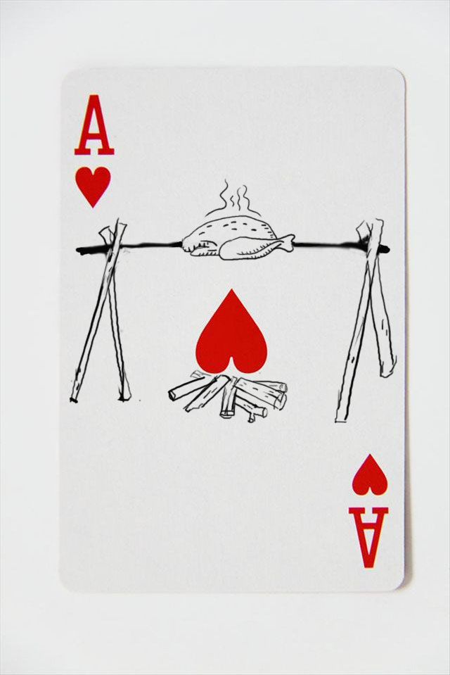 一张扑克牌红桃a,在画家的眼中也可以是这个样子的!是馋了还是饿了?