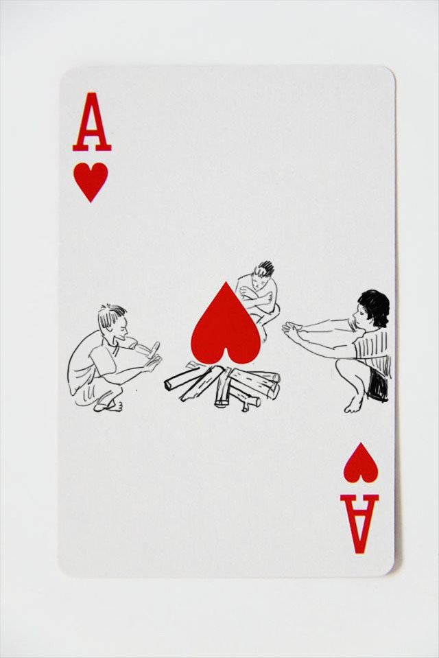 一张扑克牌红桃a,在画家的眼中也可以是这个样子的!是馋了还是饿了?