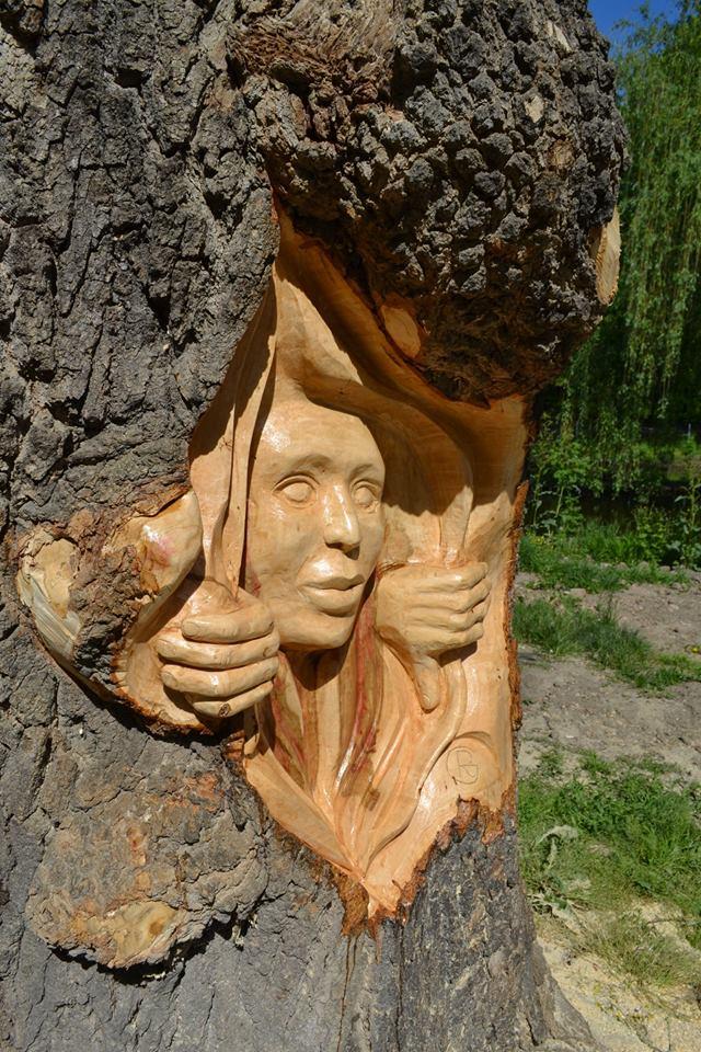 罗马尼亚艺术家将树桩变成美丽的艺术品