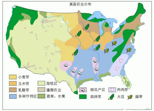 美国位于北美洲中部,北面是加拿大,南面墨西哥,陆地面积为937万平方