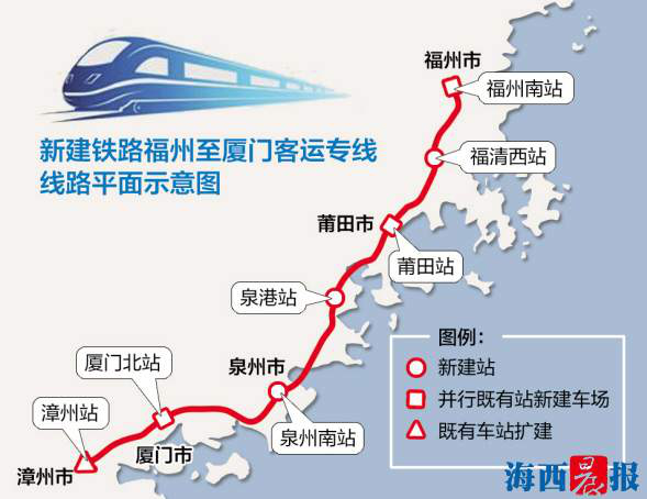 福厦高铁预计2022年全线贯通 福州到厦门1小时内直达
