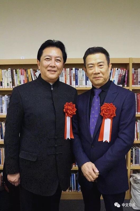 唐国强(左) 与 赵保乐(右) 在开幕式现场