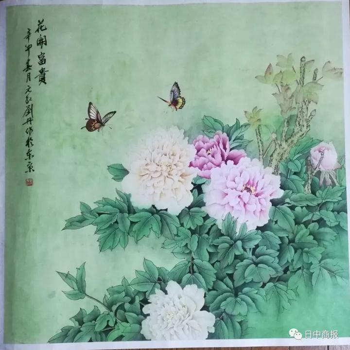 旅日女画家刘元红笔下的牡丹,在东京美术国际展上华贵绽放