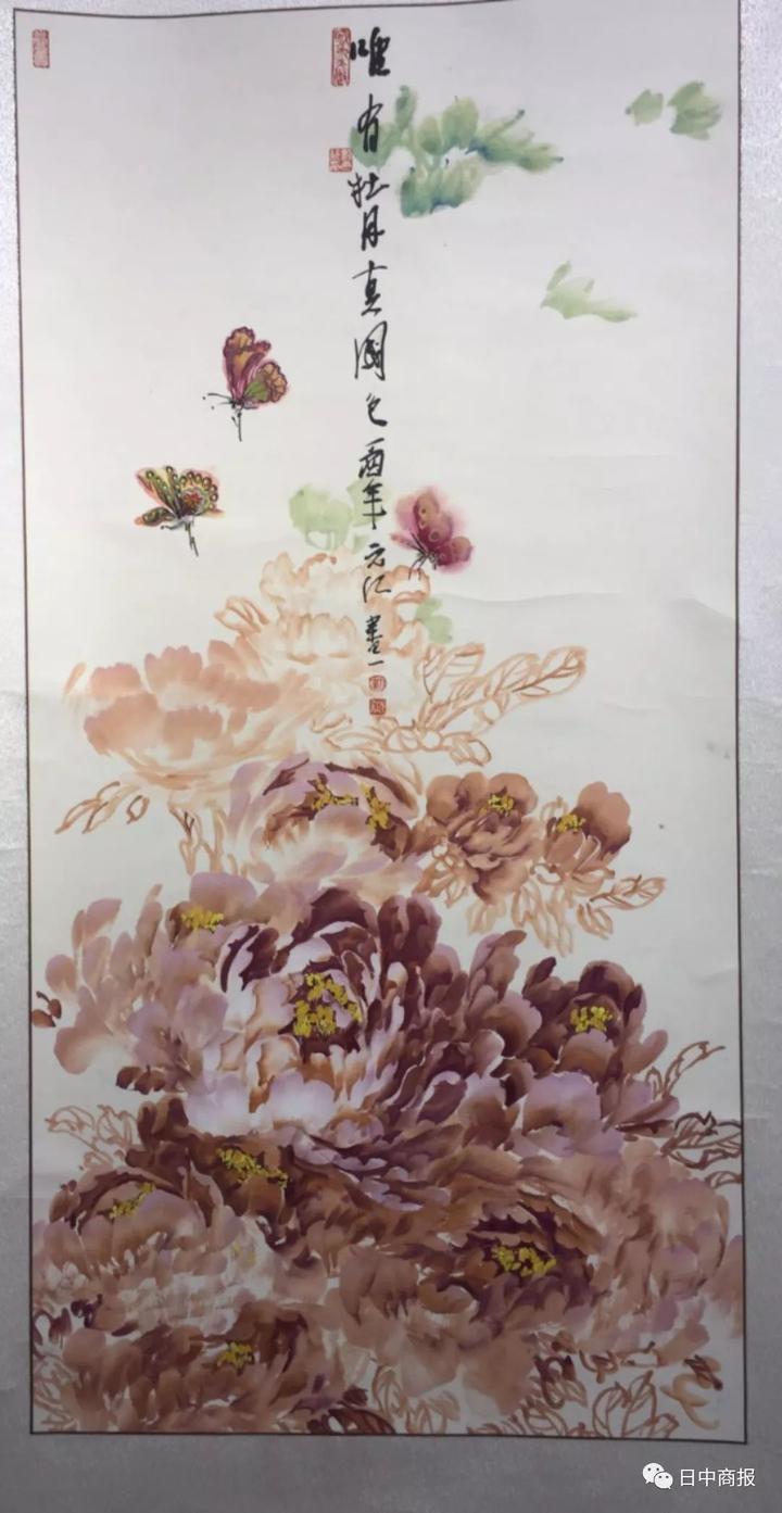 旅日女画家刘元红笔下的牡丹,在东京美术国际展上华贵绽放