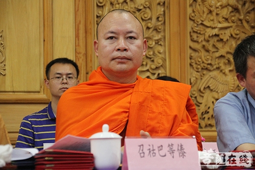 江苏省佛协副会长,苏州市佛协会长普仁法师讲话(图片来源:菩萨线上