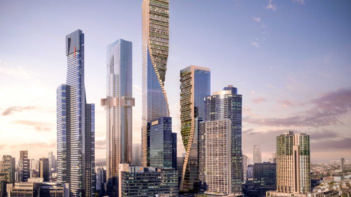 开发商宣传的澳大利亚最高楼的设计效果图(supplied)墨尔本可能要