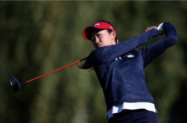 华裔小将张斯洋(rose zhang)在比赛中(张斯洋供图)