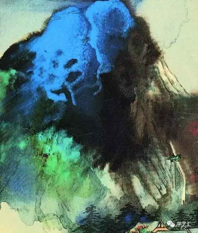 张大千泼墨泼彩画